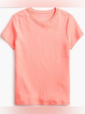 J. Crew Women’s Sunny Peach Short Sleeve Essential Crewneck Tee